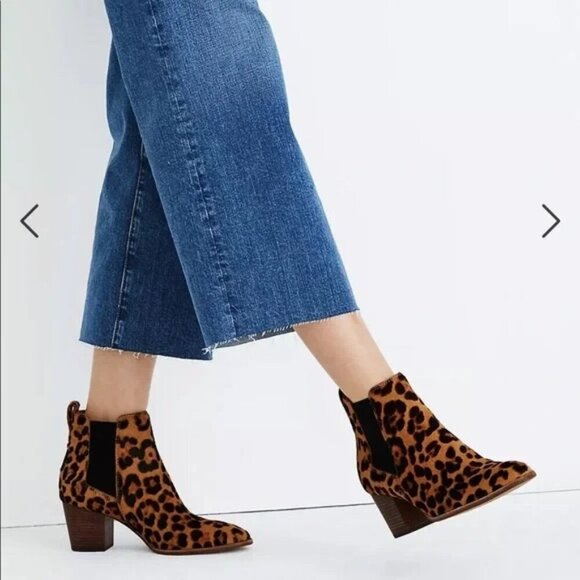 Madewell The Regan Boot in Leopard Calf 7 fur *has flaw* - Picture 1 of 14